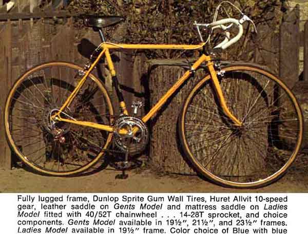 yellow raleigh bike